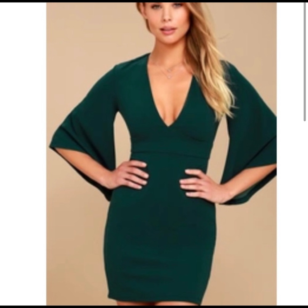 Lulus dark green dress